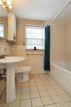 120 Lake Shore Road, Unit 1 Boston, MA 02135 - Photo 6 of 15 a bathroom with a sink a toilet and a bathtub