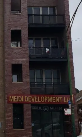 a view of building with door