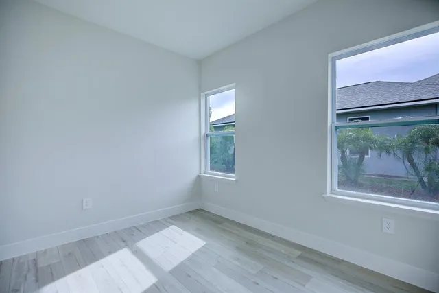an empty room with a window