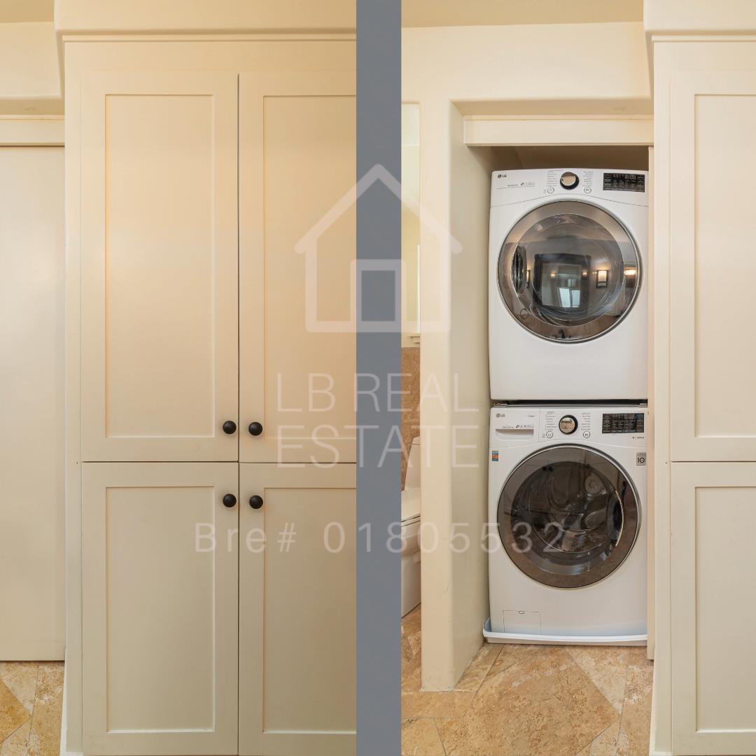 1382 Sir Francis Drake Boulevard San Anselmo, CA 94960 - Photo 7 of 16 a view of a hallway with washer and dryer