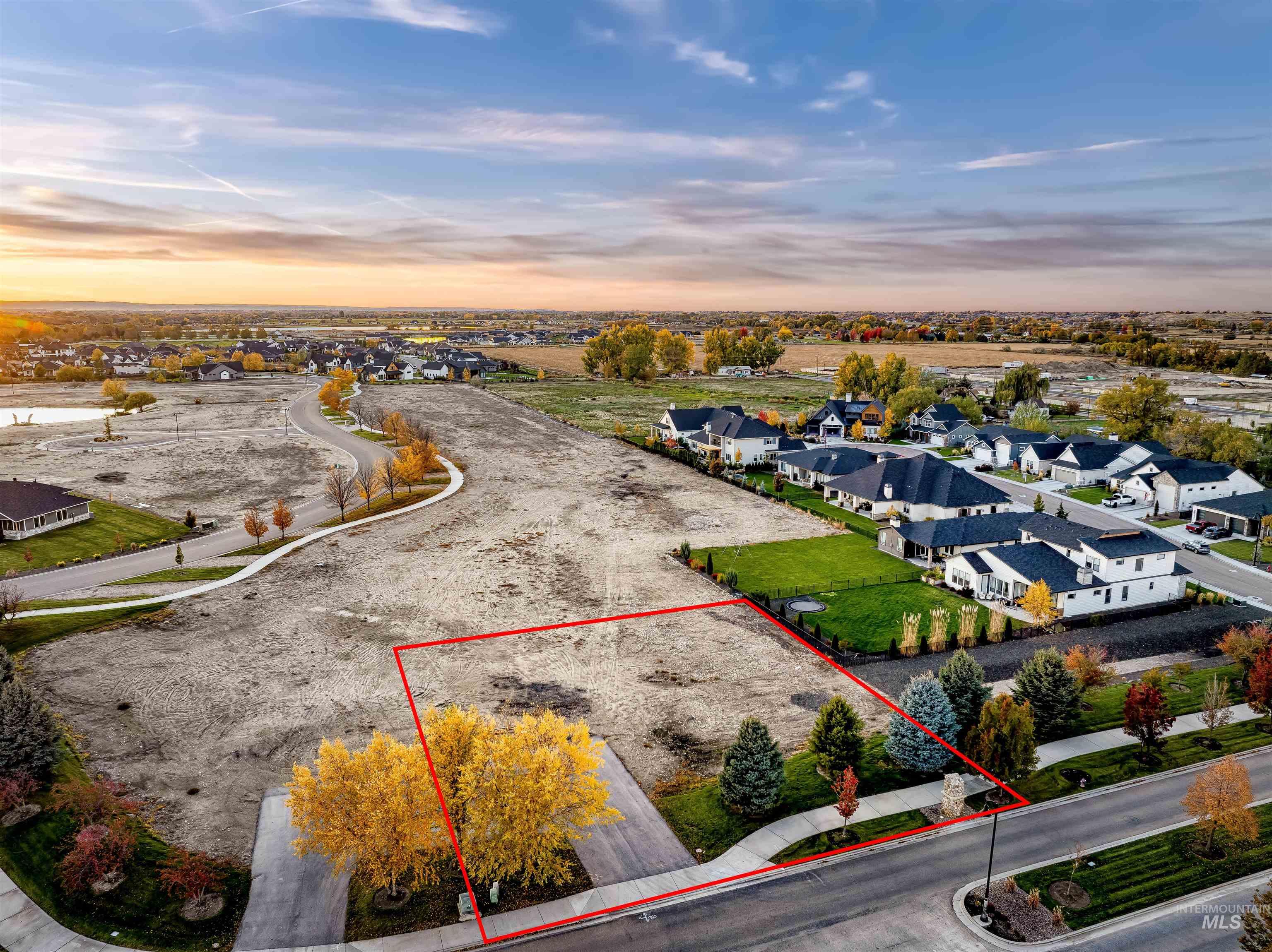 21583 River Ranch Lane Star, ID 83669 - Photo 15 of 26 Aerial view of residential area featuring property parcel outlined