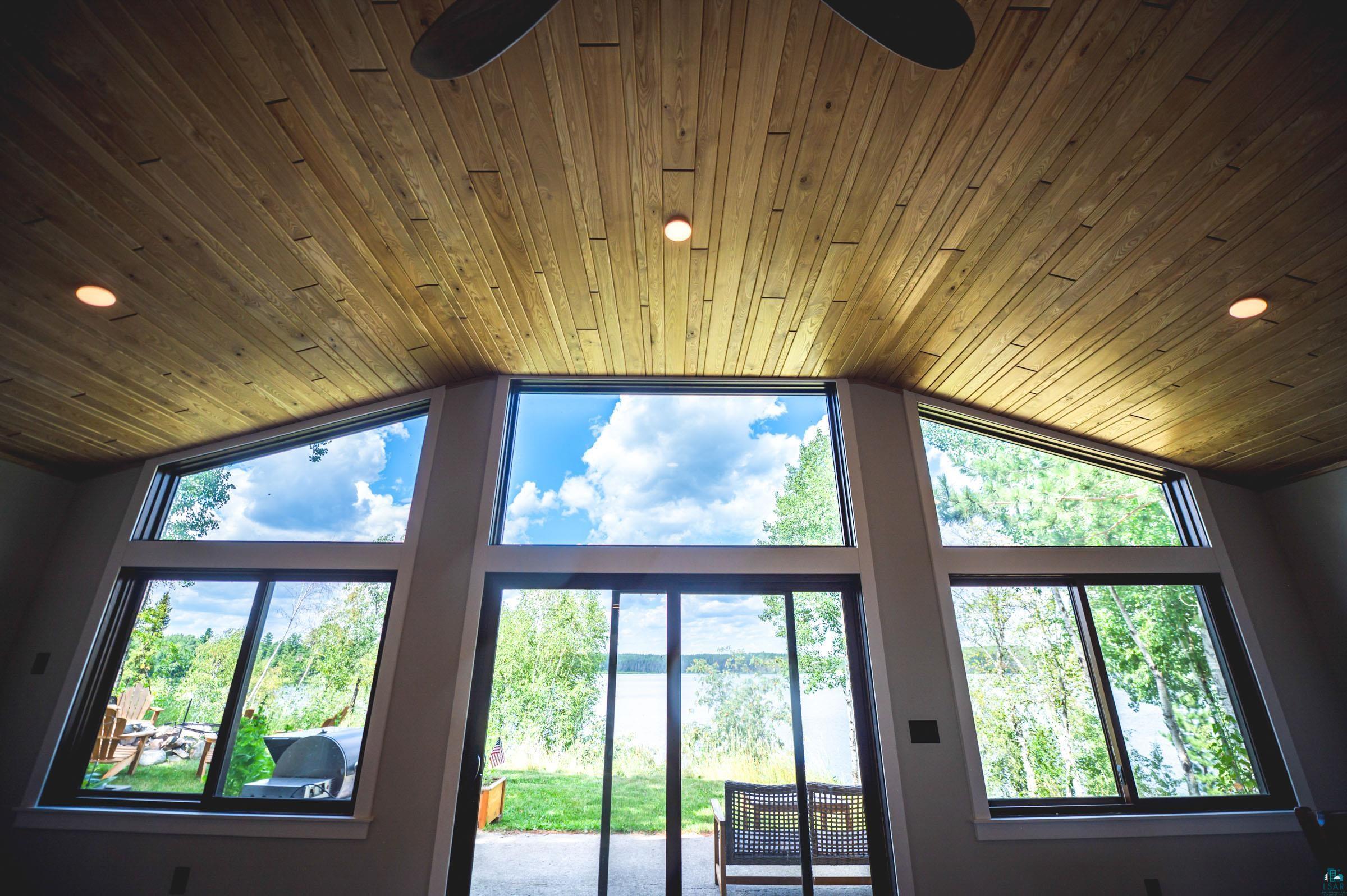 14635 Canadian Border Road Ely, MN 55731 - Photo 89 of 94 Wood-panel ceiling with recessed lighting