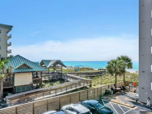 a view of a city from a balcony