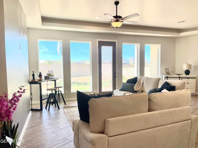 a view of a livingroom with furniture