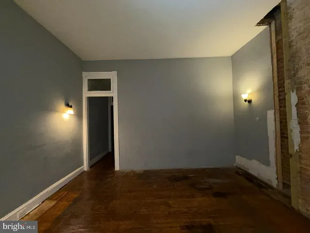 a view of a room with a balcony