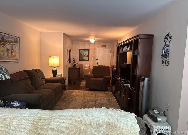 a living room with furniture window and a flat screen tv