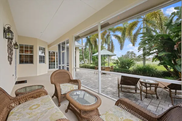 a view of a golf course with a lake