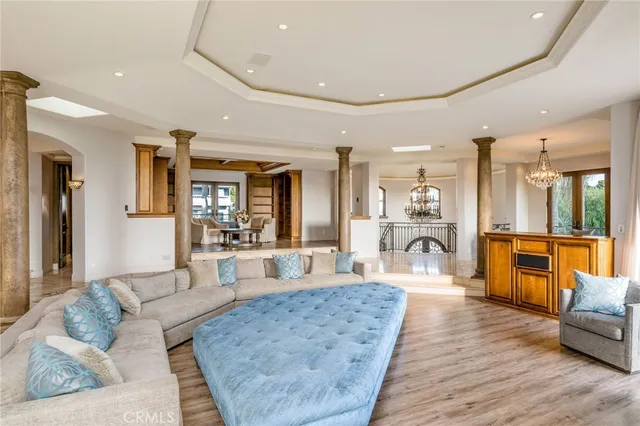 a living room with couches and furniture