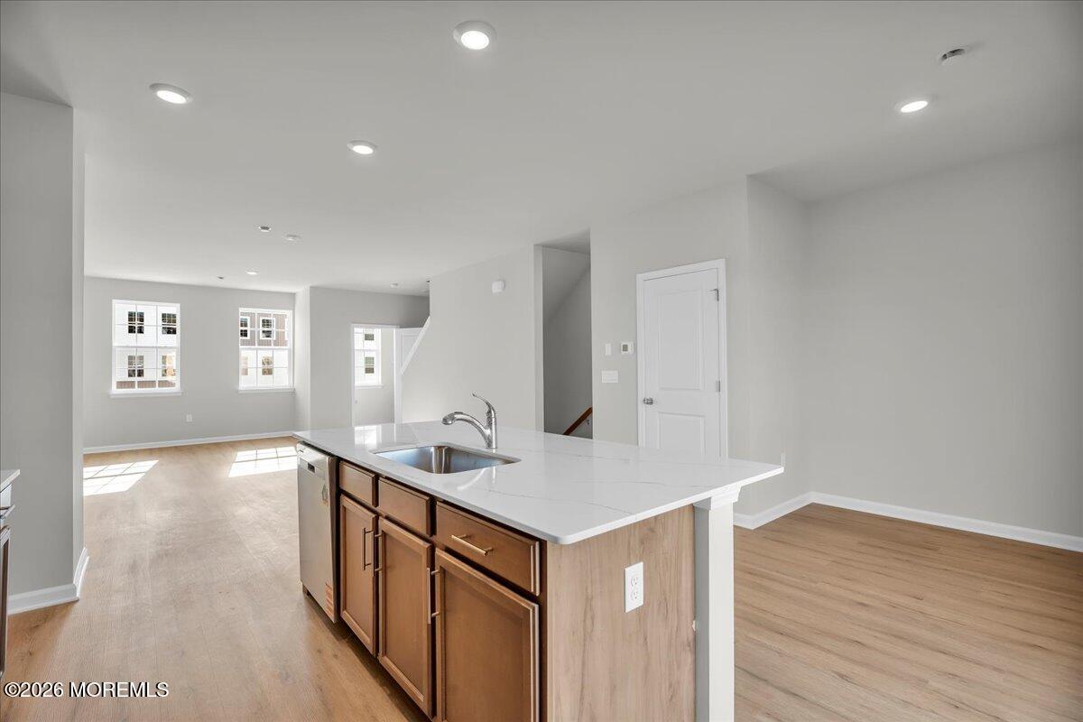 220 Sandy Rdg Road Sicklerville, NJ 08081 - Photo 6 of 24 a view of kitchen island wooden floor