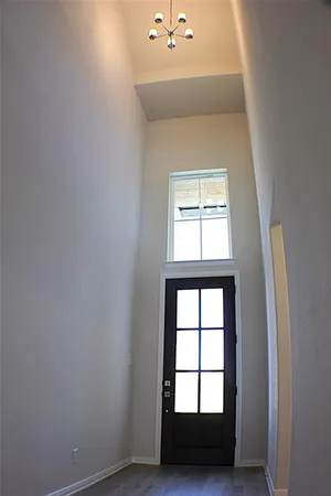 an empty room with a window