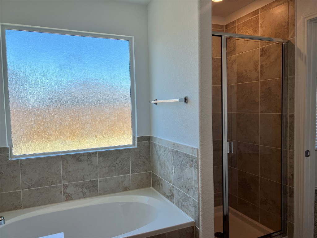 115 Canley Loop Hutto, TX 78634 - Photo 8 of 18 Full bath featuring a garden tub and a stall shower