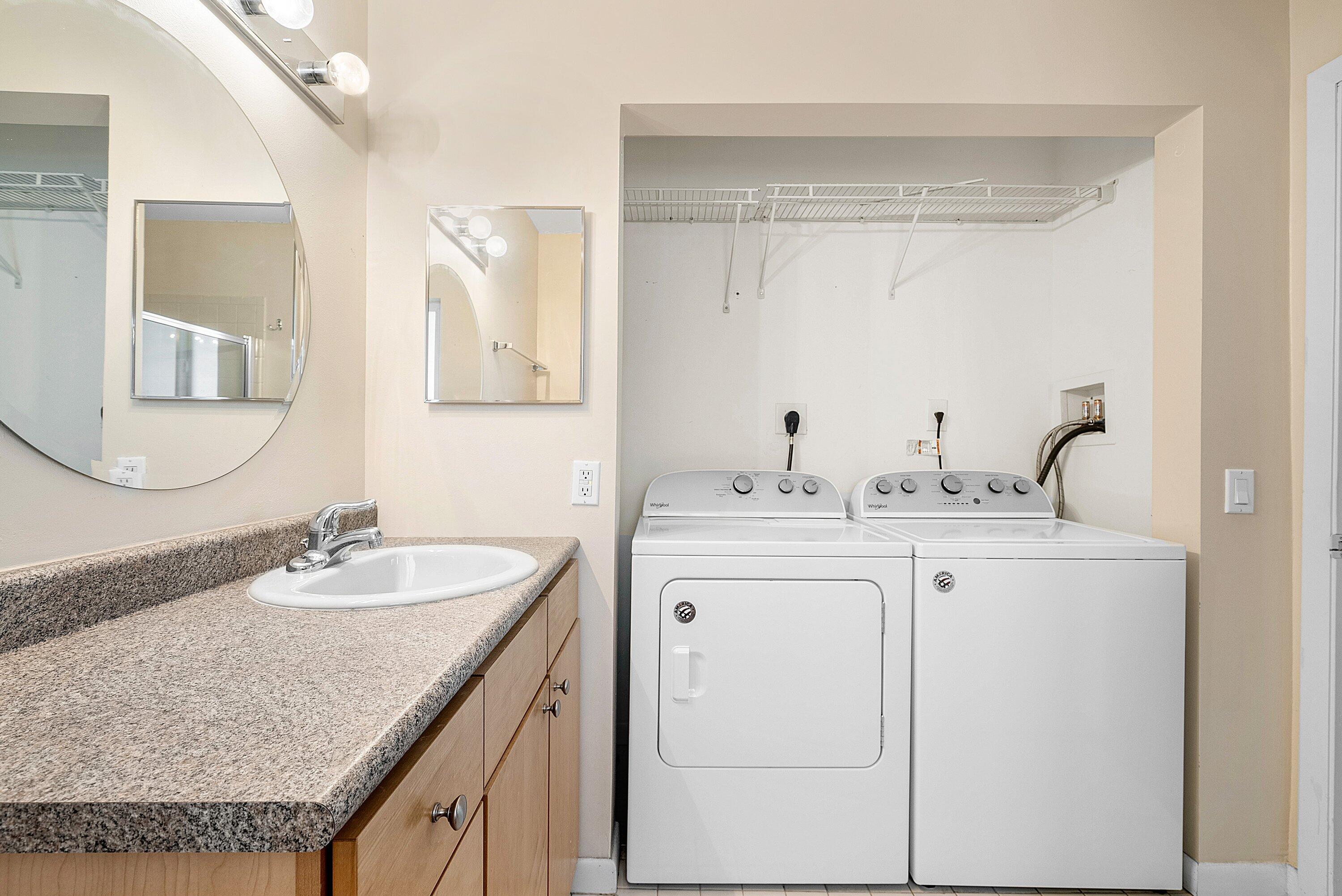 165 Northwest 8th Street Boca Raton, FL 33432 - Photo 22 of 42 a bathroom with a granite countertop sink and a mirror