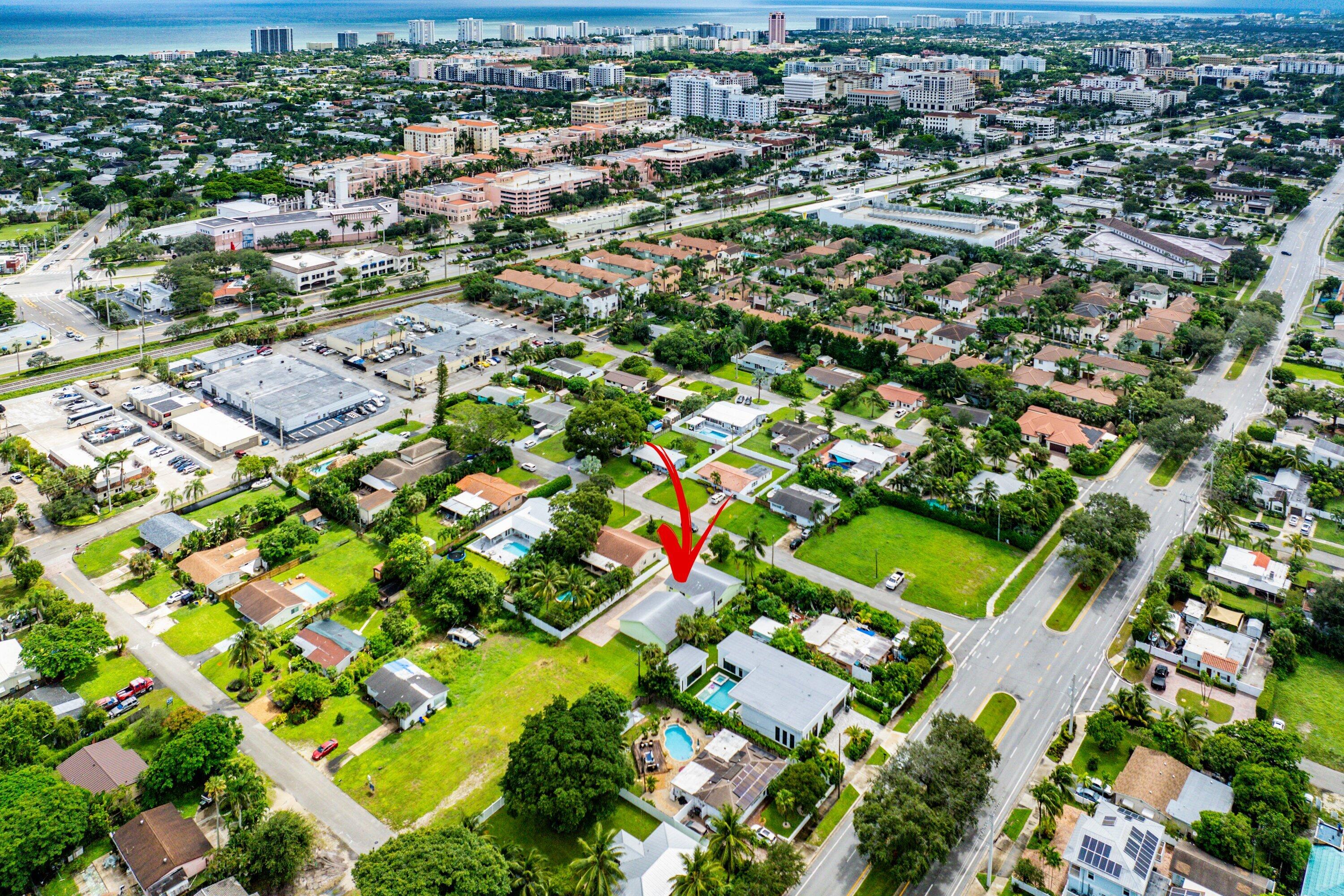 165 Northwest 8th Street Boca Raton, FL 33432 - Photo 40 of 42 an aerial view of residential houses with outdoor space