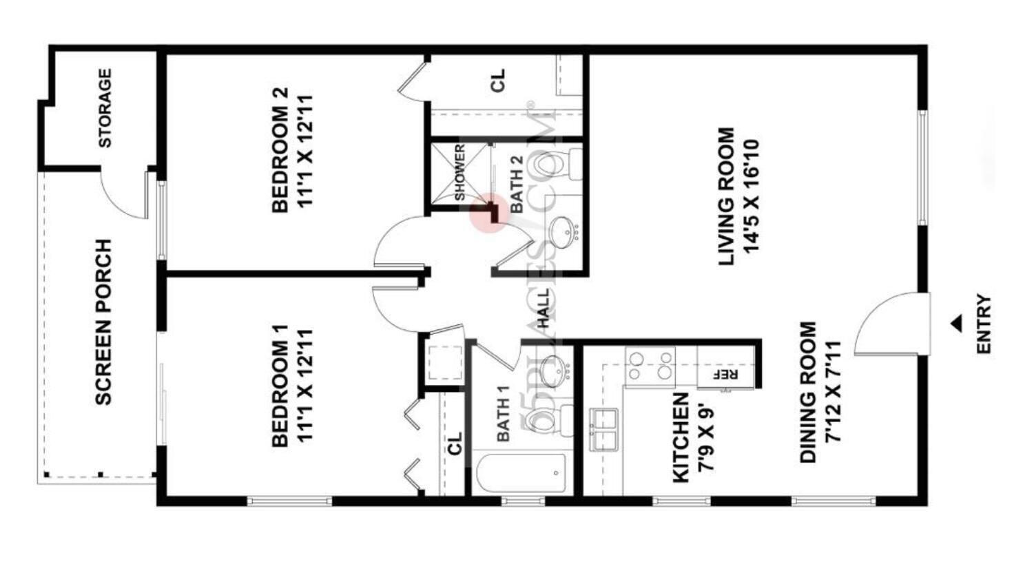 601 Monaco Way, Unit M Delray Beach, FL 33446 - Photo 31 of 31 Floor Plan