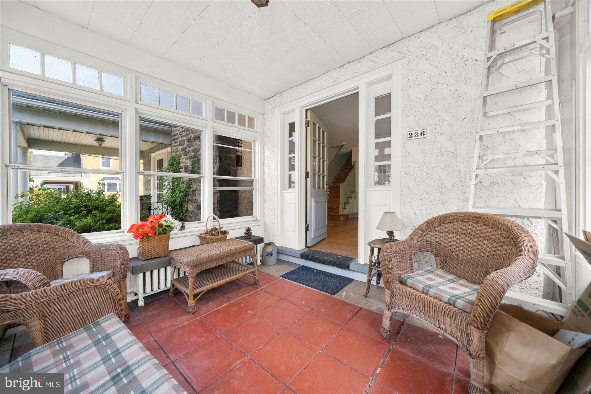 Enclosed front porch