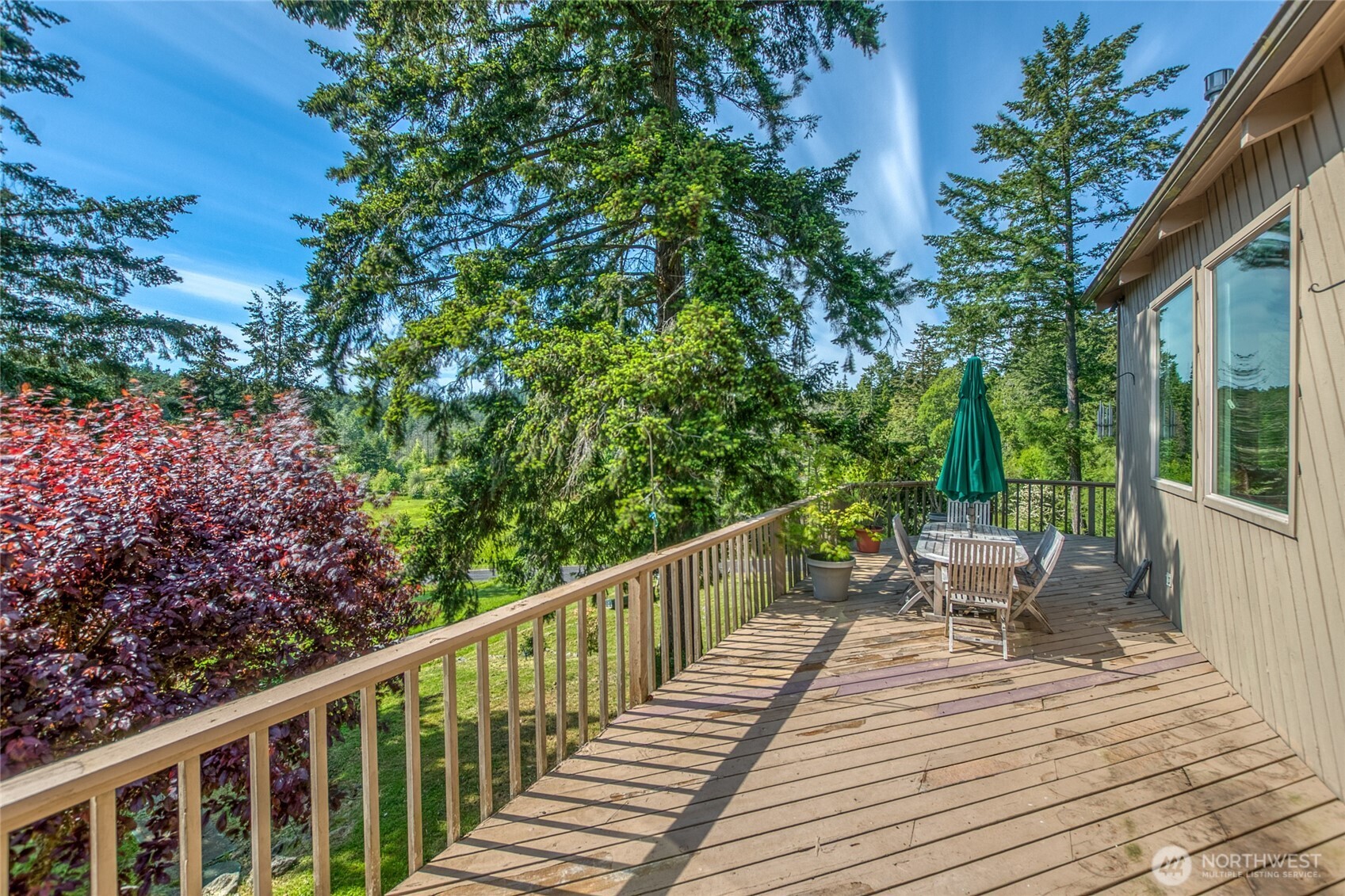 402 Cayou Valley Road Orcas Island, WA 98245 - Photo 28 of 40 a view of balcony with furniture and wooden deck