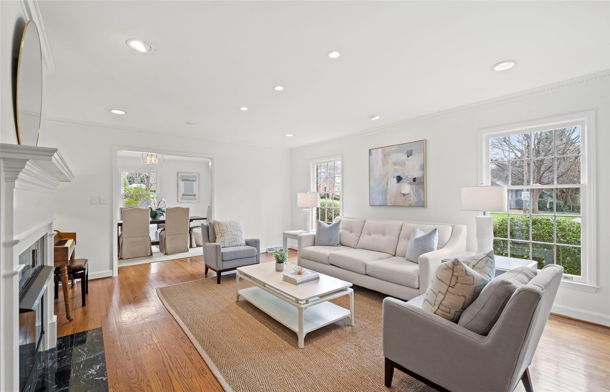 3136 Clarendon Road Charlotte, NC 28211 - Photo 5 of 47 a living room with furniture and a large window