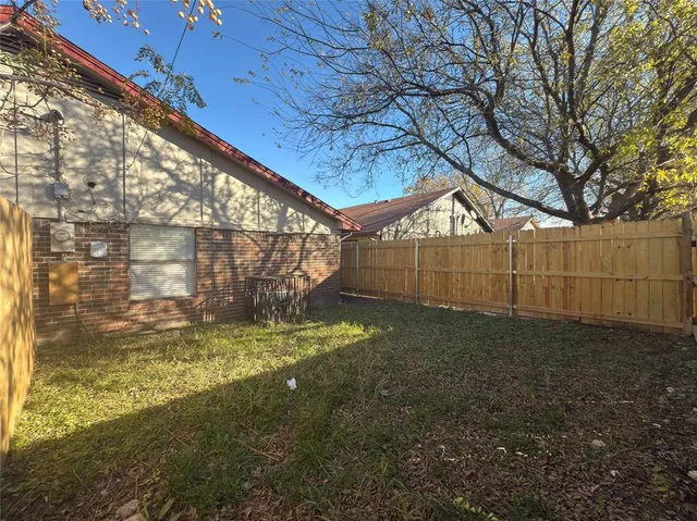 a view of yard with a slide