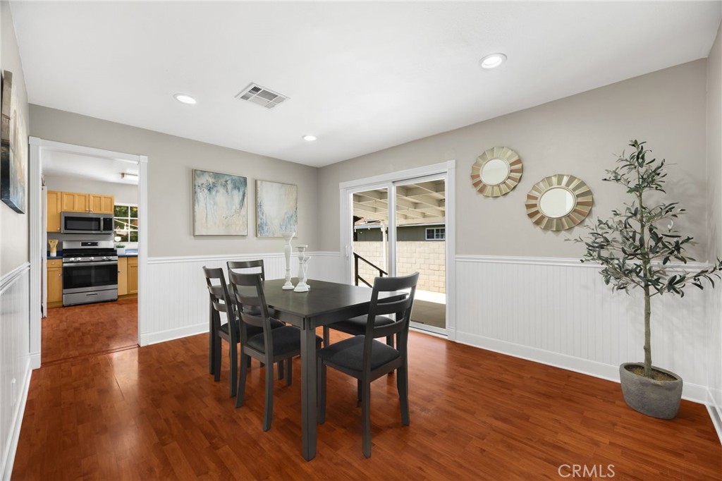 836 Willow Drive Brea, CA 92821 - Photo 6 of 35 a view of a dining room with furniture and wooden floor
