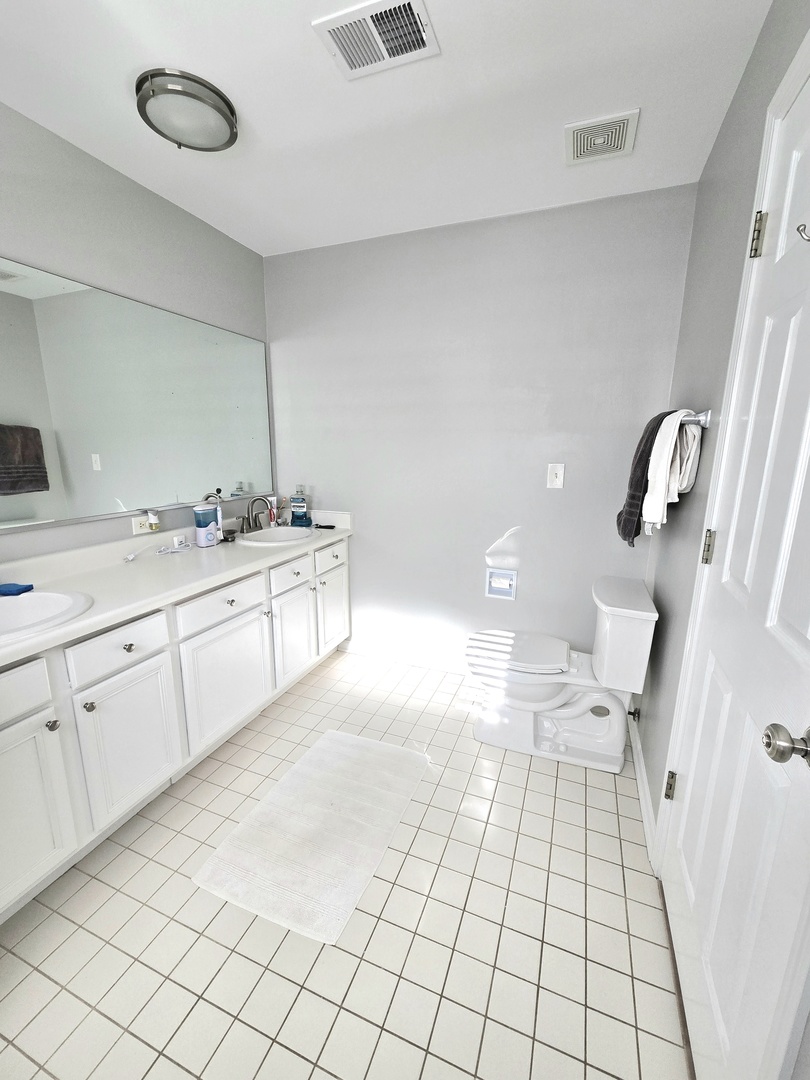 273 West 20th Street Lombard, IL 60148 - Photo 20 of 32 a bathroom with a sink a toilet and a mirror