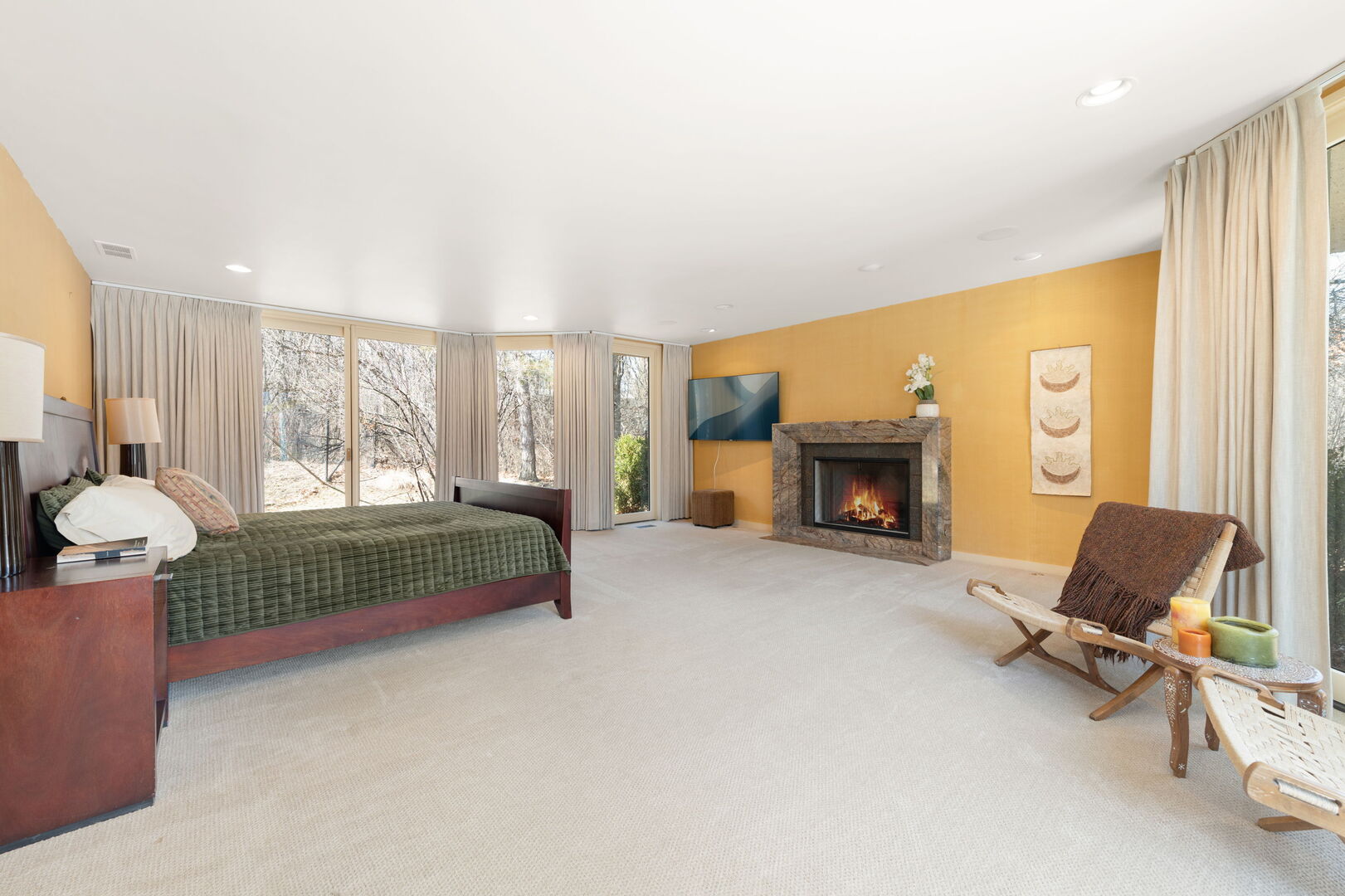 2705 Bentley Road Highland Park, IL 60035 - Photo 23 of 49 a bedroom with furniture and a fireplace