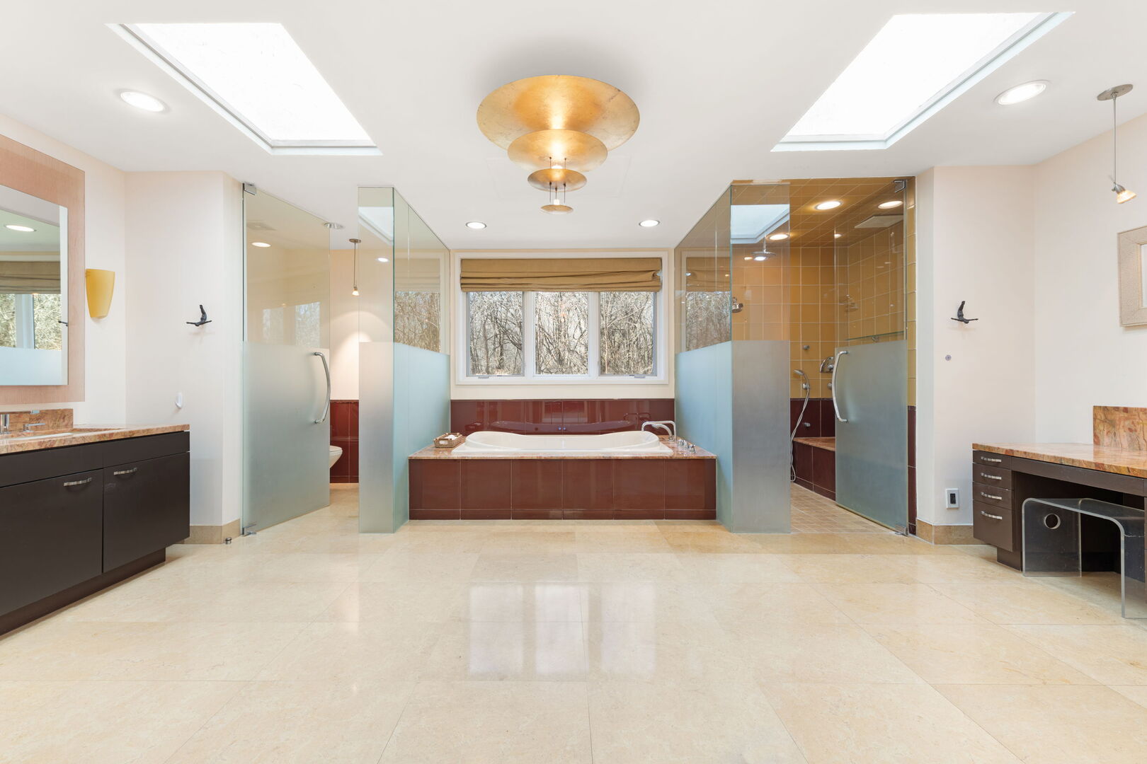 2705 Bentley Road Highland Park, IL 60035 - Photo 24 of 49 a spacious bedroom with a large bed and a chandelier