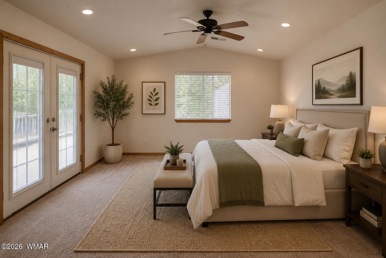 411 West Stratton Show Low, AZ 85901 - Photo 10 of 47 a bedroom with a bed and glass door