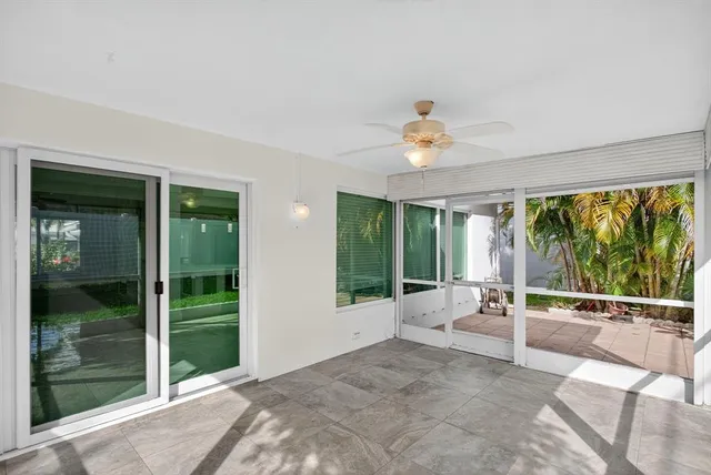 a view of a room with a garden and plants