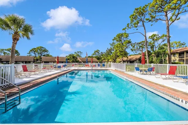 swimming pool view from a balcony