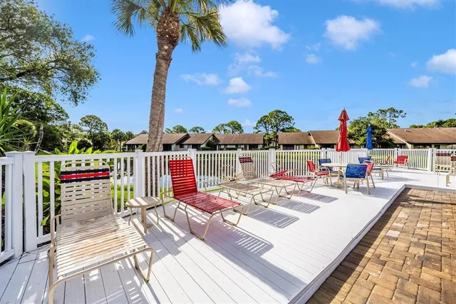 a outdoor view with a sitting space