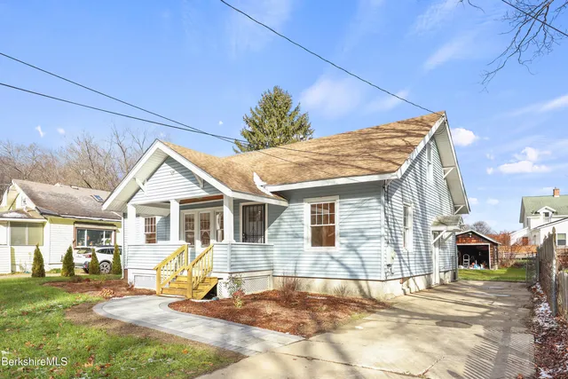 a view of a house with a patio