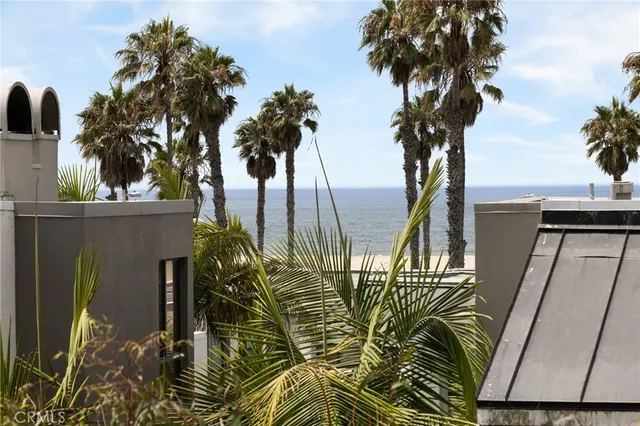 an ocean view with outdoor space