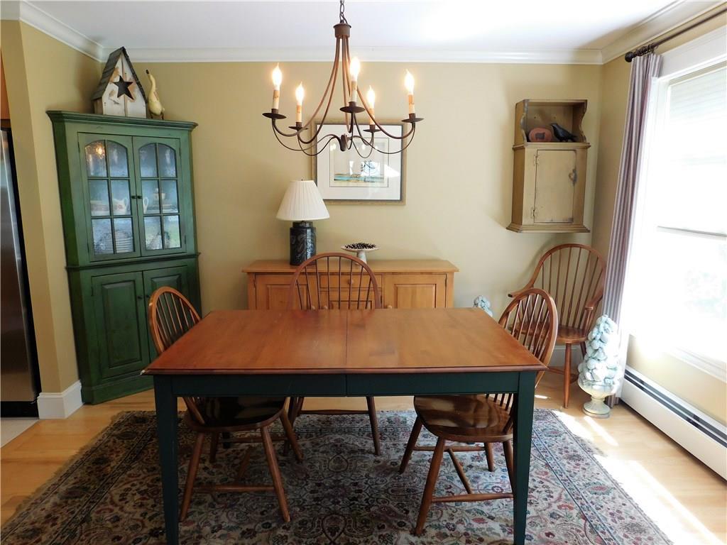 The dining room. There are...