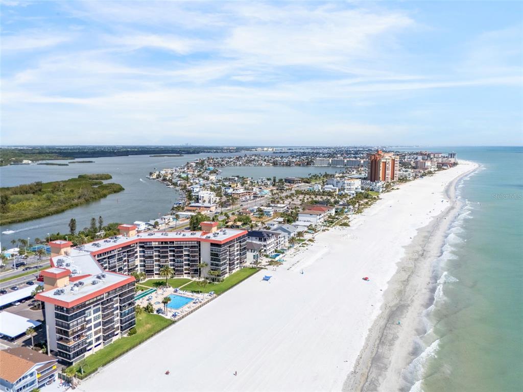 18304 Gulf Boulevard, Unit 105 Redington Shores, FL 33708 - Photo 24 of 33 a view of a city and an ocean view