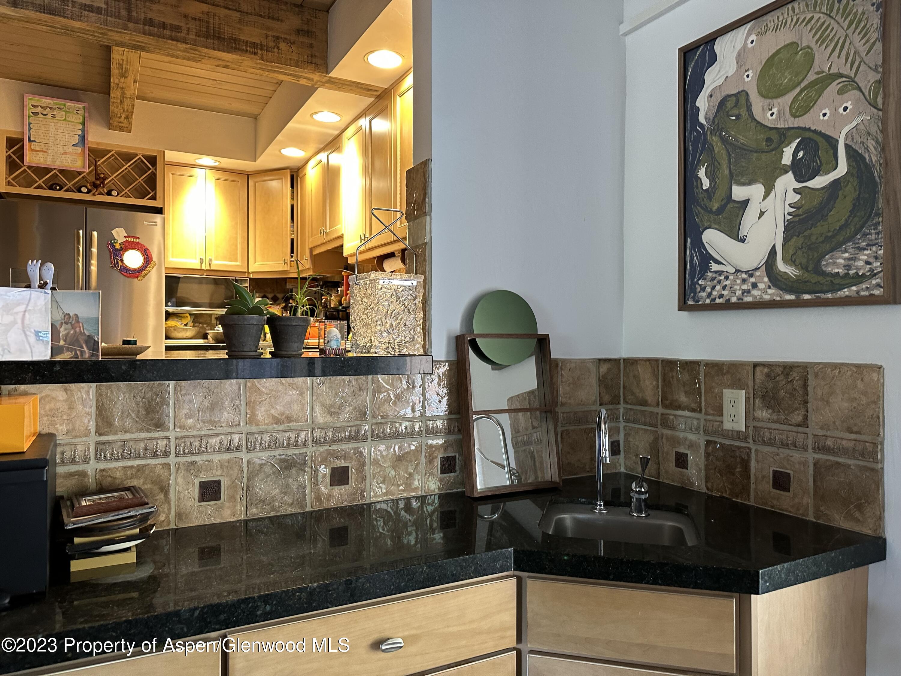 651 South Monarch Street Aspen, CO 81611 - Photo 6 of 19 a kitchen with a sink and cabinets