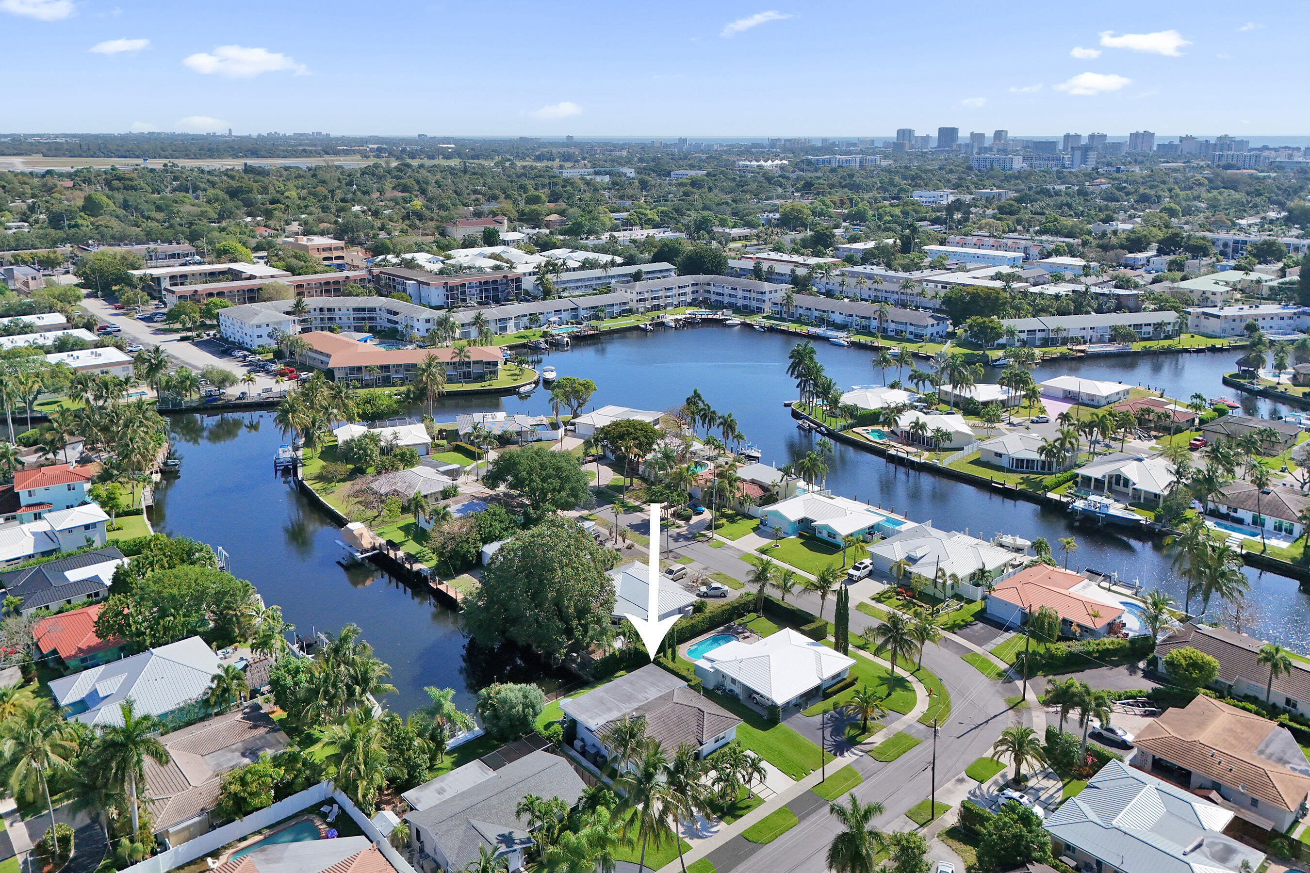 381 Southeast 3rd Street Pompano Beach, FL 33060 - Photo 3 of 41 an aerial view of residential houses with outdoor space