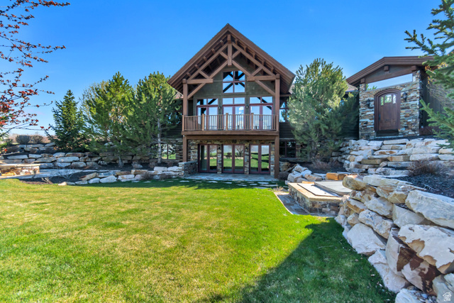 2579 Splendor Valley Road Kamas, UT 84036 - Photo 9 of 87 Back of property with a yard and a patio