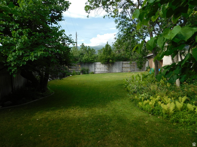 2148 Carolyn Way Bountiful, UT 84010 - Photo 34 of 40 Spacious backyard featuring a manicured lawn, established perimeter landscaping, and a privacy fence