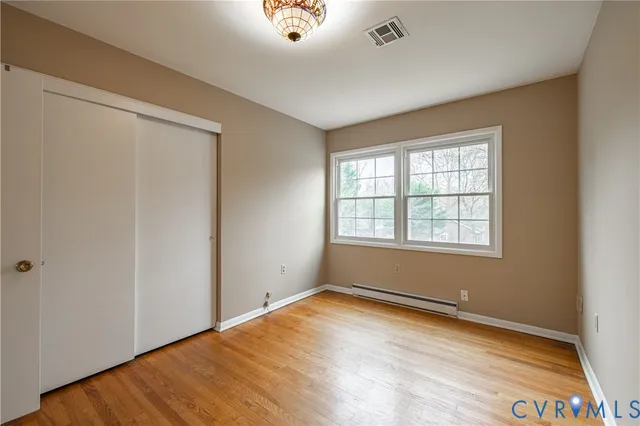 an empty room with a window