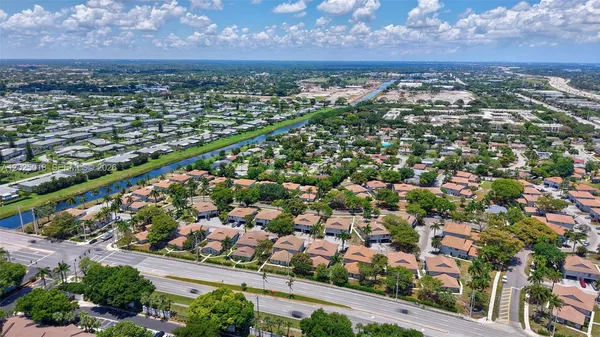 an aerial view of a city