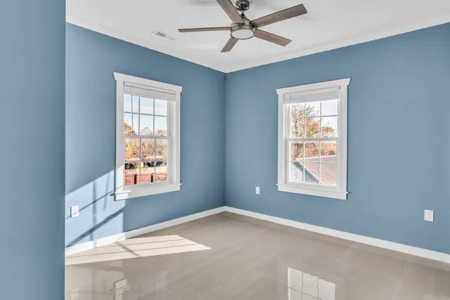 a view of a hallway with closet