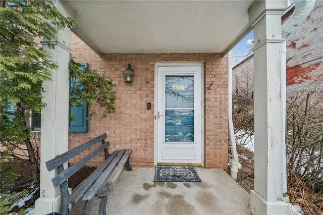 a view of an outdoor space with a porch
