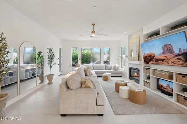 a view of hallway with a bathroom