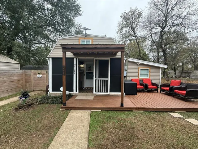 a view of a house with a patio