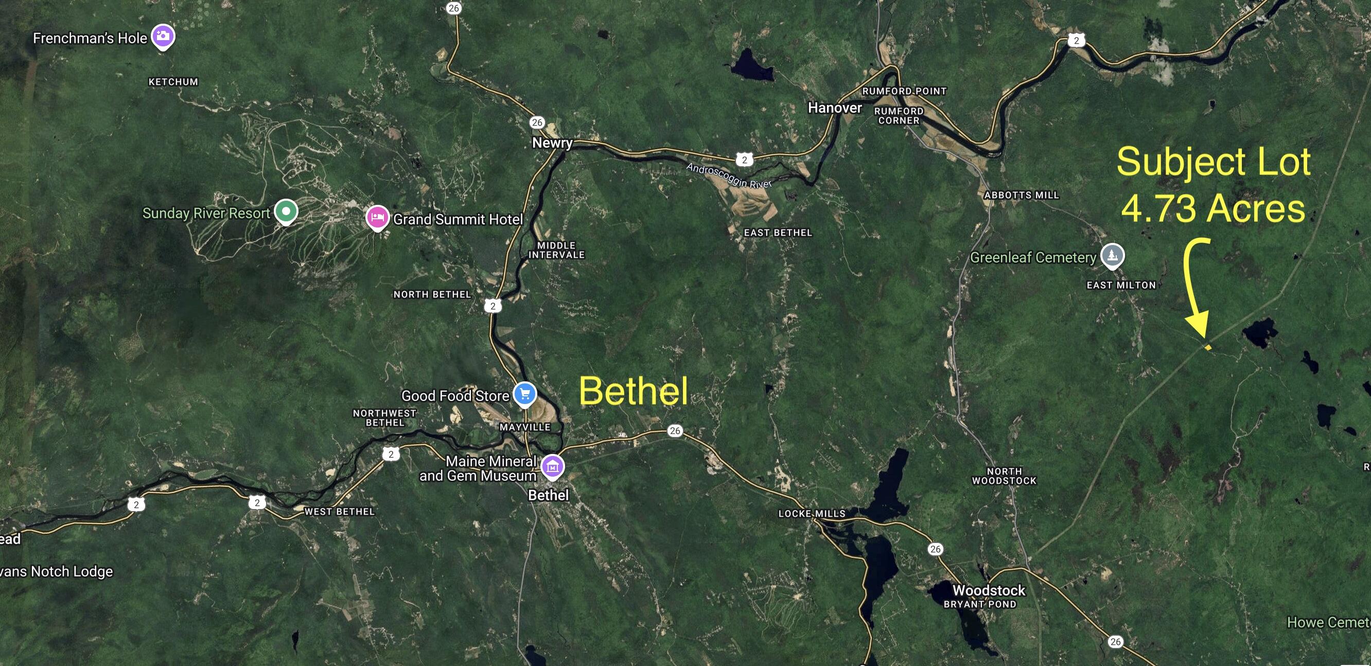 L14 Concord Pond Road Bryant Pond, ME 04219 - Photo 10 of 19 Area Map