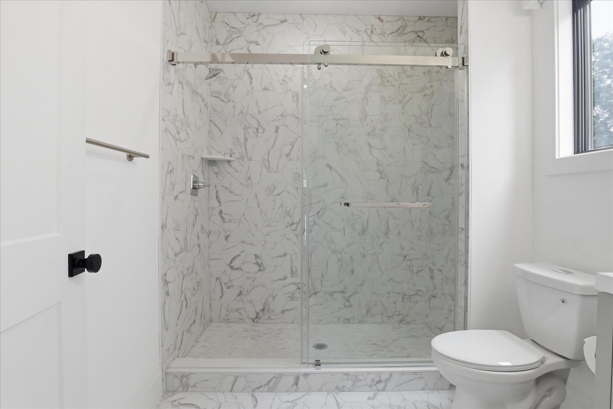 202 Branch Road Southeast Vienna, VA 22180 - Photo 22 of 59 a bathroom with a shower and a toilet