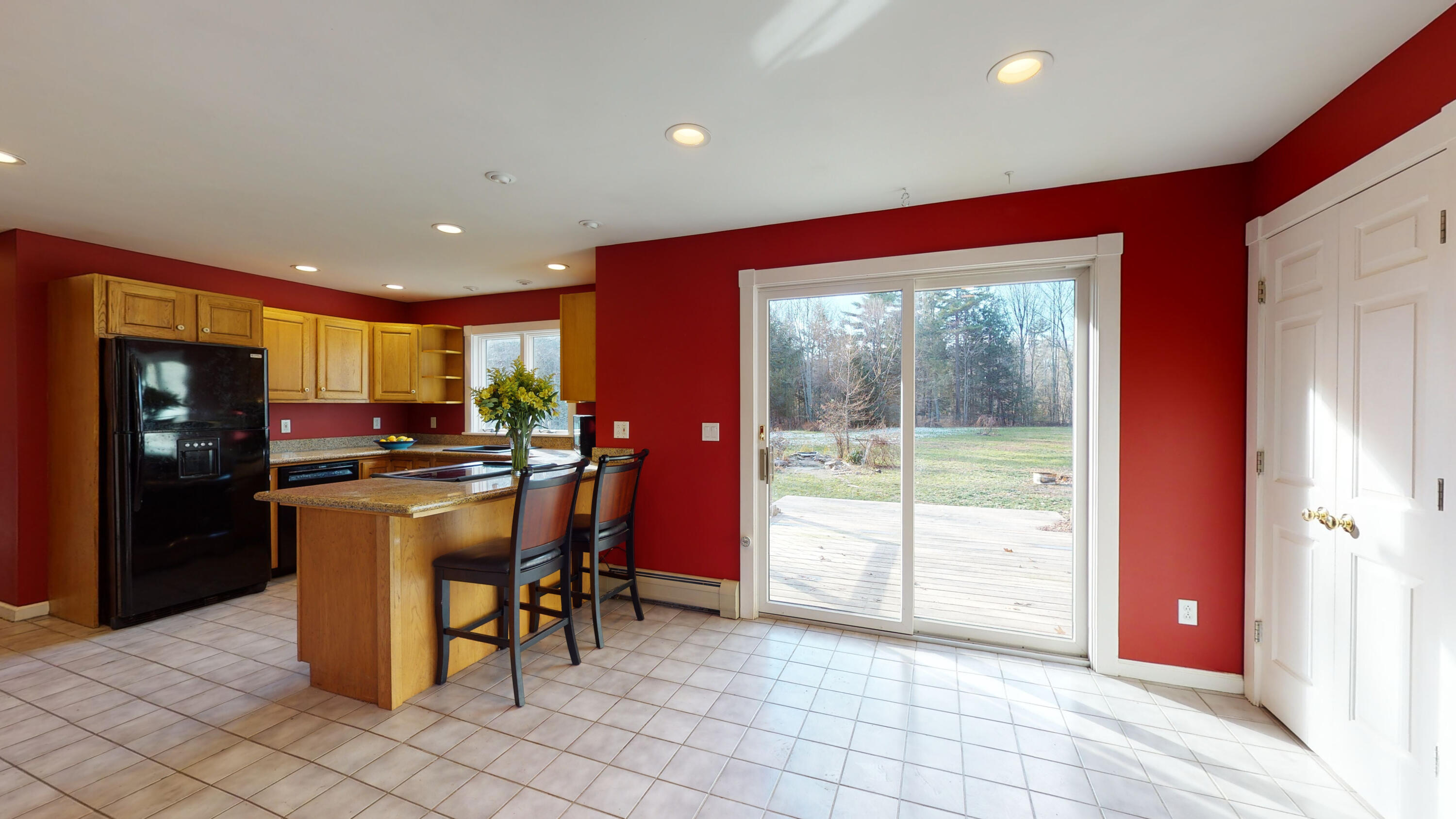 41 Jesse Robbins Road Belfast, ME 04915 - Photo 11 of 54 Kitchen & Sliding Door To Back Yard