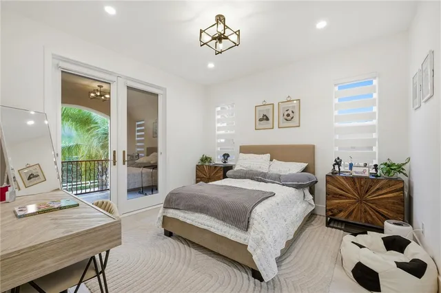 a balcony view with a couch