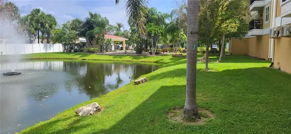 a view of a pathway with a yard