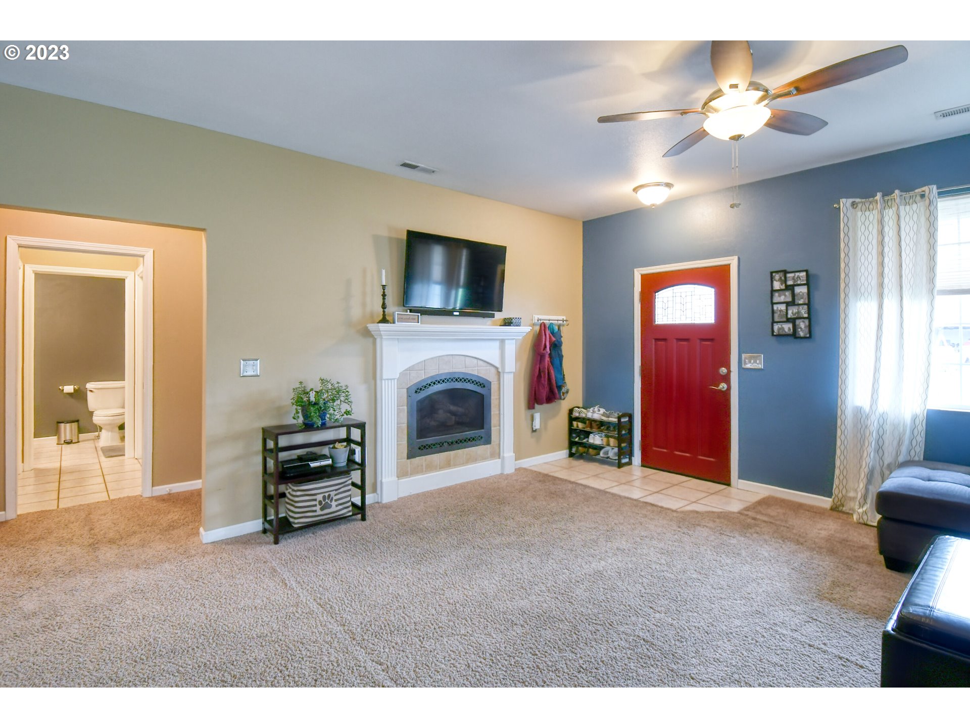 1821 Southwest 18th Street Pendleton, OR 97801 - Photo 8 of 29 a view of livingroom with furniture and a fireplace